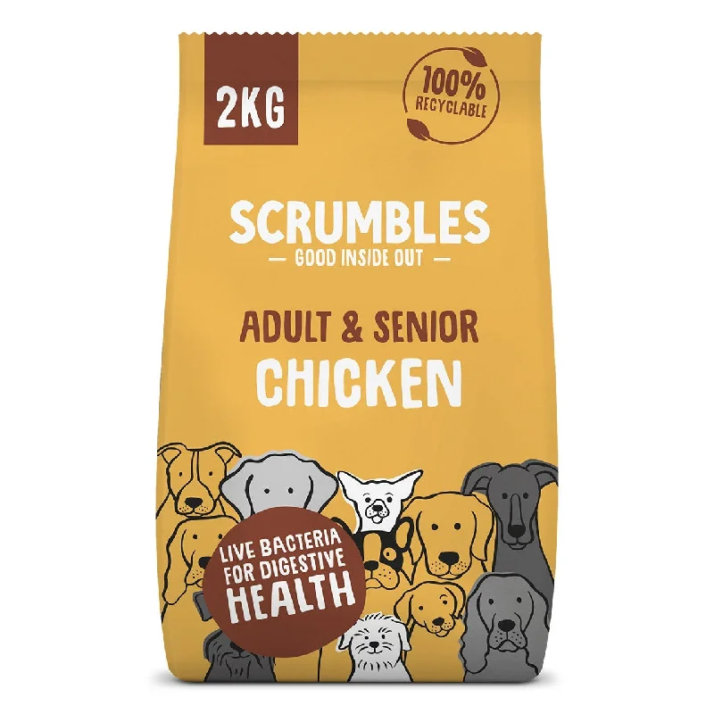 Scrumbles Chicken Dry Dog Food for Adult and Senior Dogs