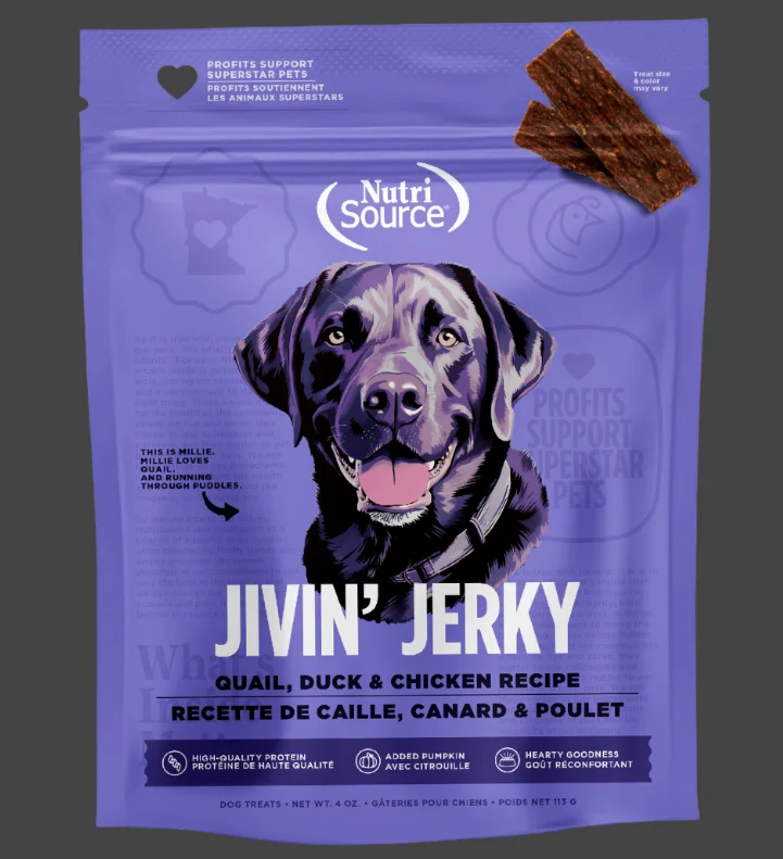 Nutrisource Quail, Duck, And Chicken Jivin' Jerky For Dogs