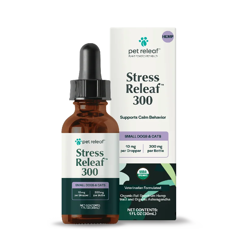 Pet Releaf Stress Releaf 300mg Hemp Oil for Dogs & Cats