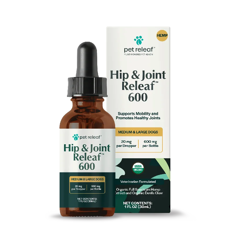 Pet Releaf Hip & Joint Releaf 600mg Hemp Oil for Dogs