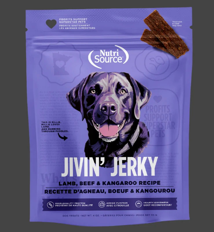 Nutrisource Lamb, Beef, And Kangaroo Jivin' Jerky For Dogs