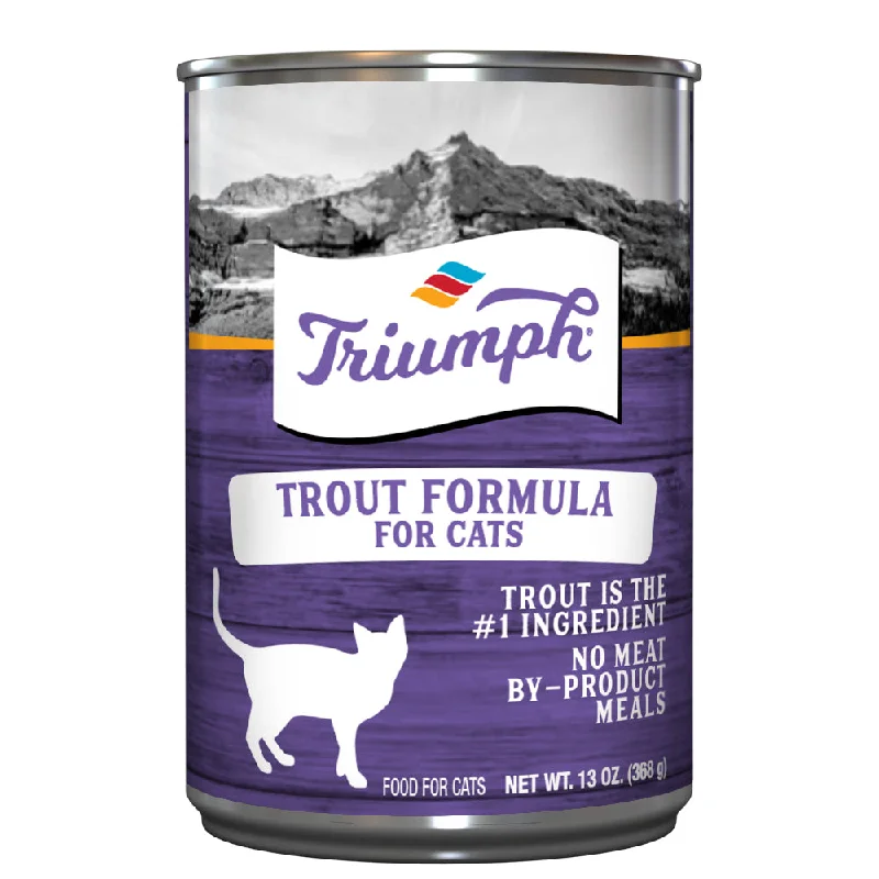 Triumph Trout Formula Wet Cat Food | 13.2 oz - 12 pk | 5.5 oz - 24 pk