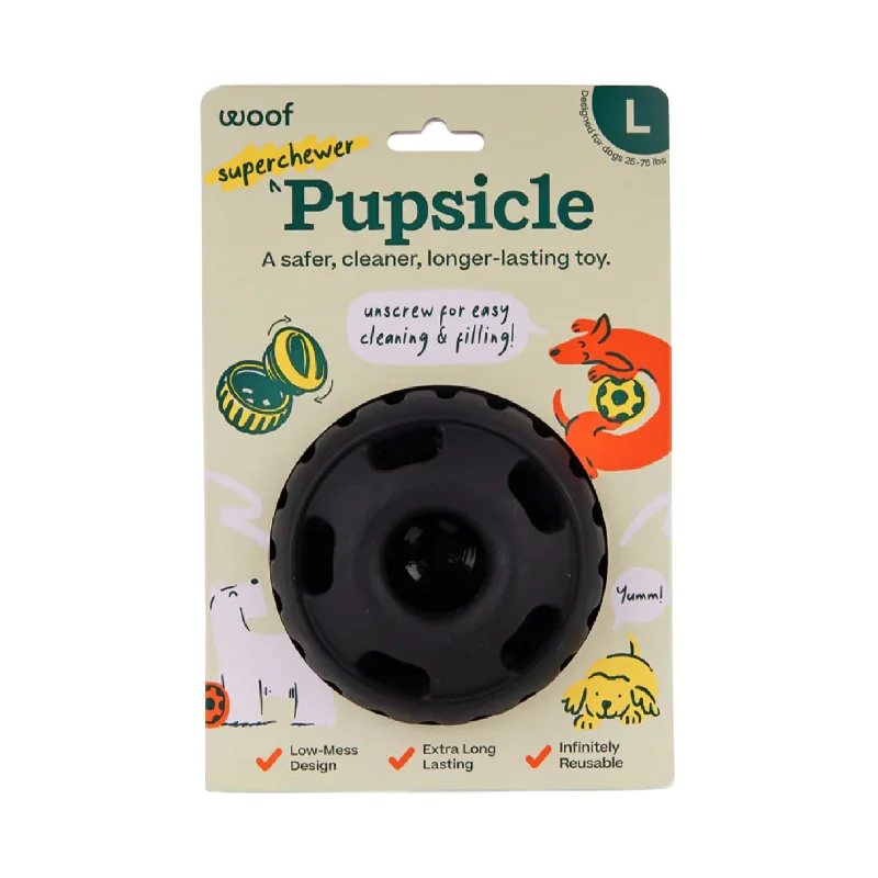 Woof Pupsicle Power Chewer Refillable Dog Treat Dispenser Toy