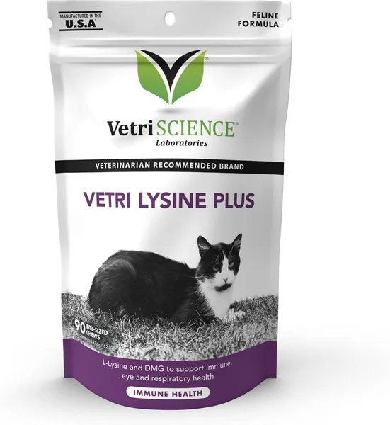 VetriScience Vetri-Lysine Plus Chicken Liver Flavored Soft Chews Immune Supplement for Cats