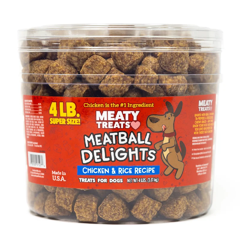 Meatball Delights Chicken Dog Treats | 4 LB | Meaty Treats