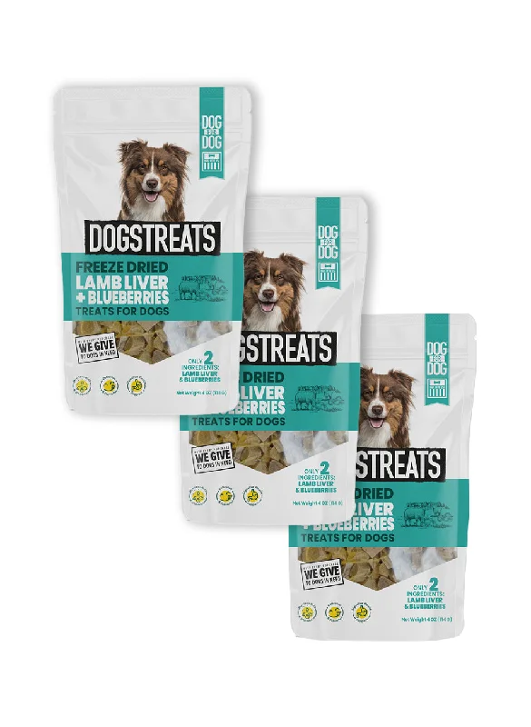 Lamb Liver & Blueberries Freeze Dried DogsTreats Bundle