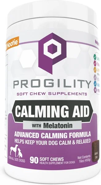 Nootie Progility Calming Aid with Melatonin Soft Chew Supplement for Dogs