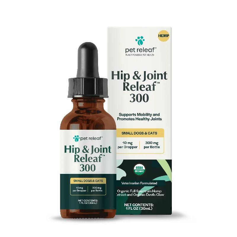 Pet Releaf Hip & Joint Releaf 300mg Hemp Oil for Dogs & Cats