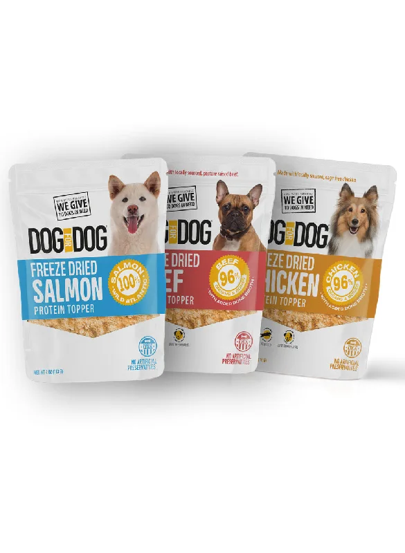 Freeze Dried Protein Topper Beef + Chicken + Salmon Bundle (4oz)