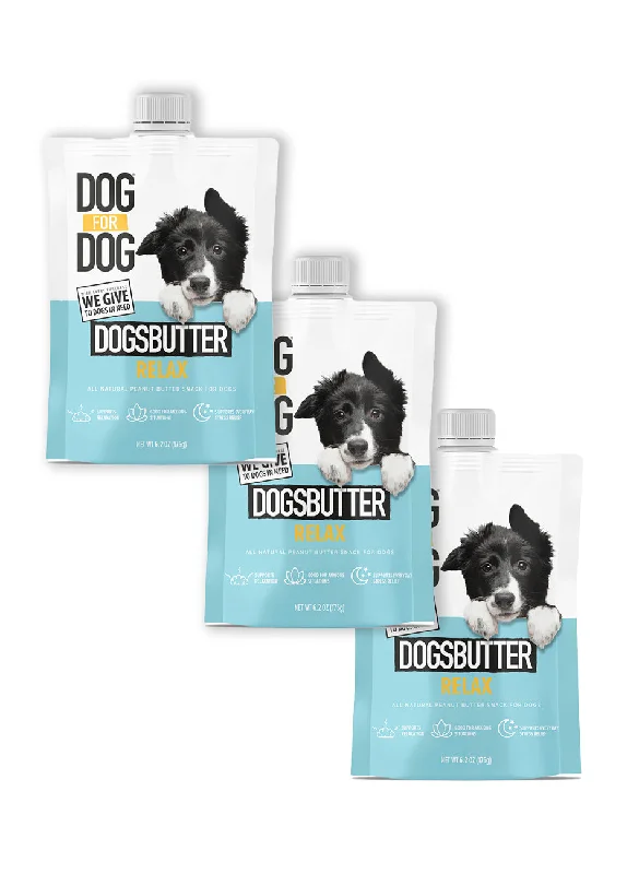 All-Natural Relax DogsButter 6.2oz Pouch Bundle