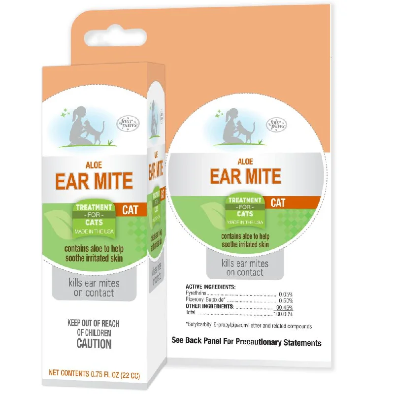 Four Paws Aloe Ear Mite Treatment For Cats