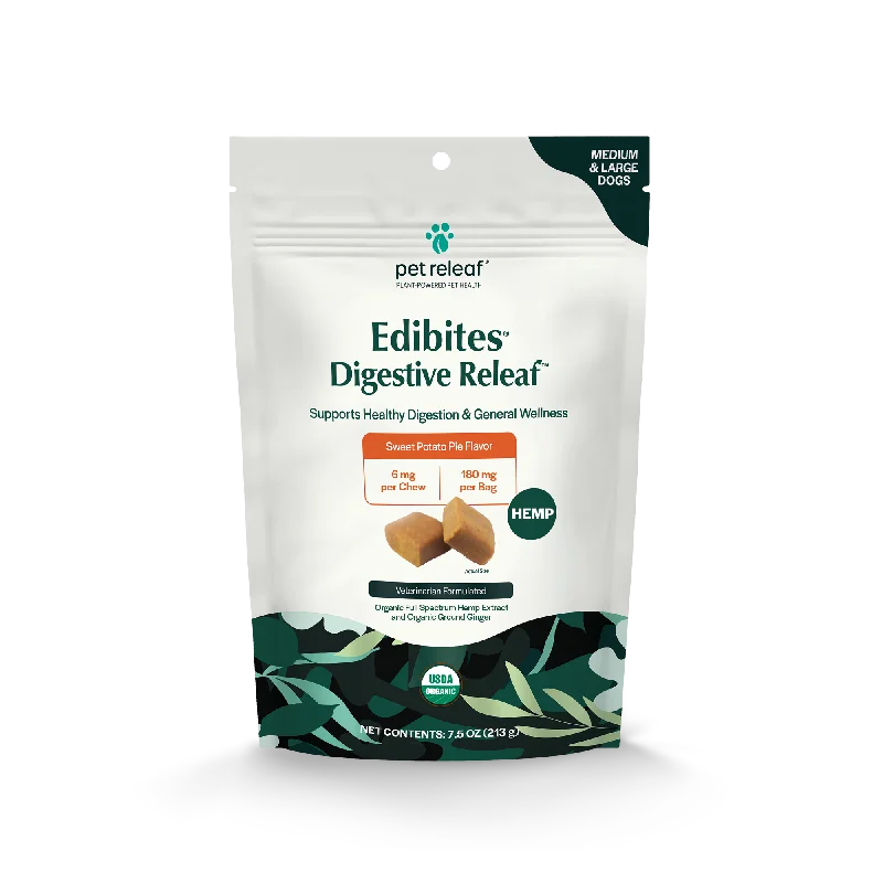 Pet Releaf Digestive Releaf Edibites Sweet Potato Pie Flavor for Medium & Large Dogs