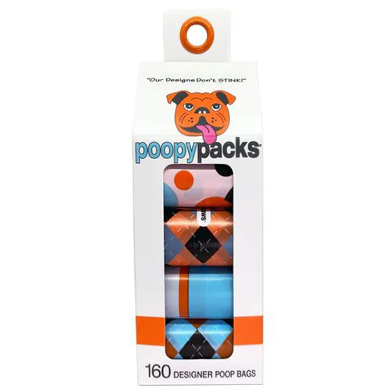 Metro Paws Poopy Pack 8 Rolls - Orange