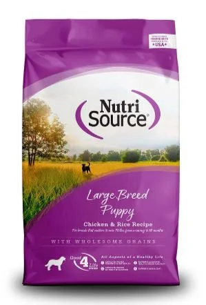 Nutri Source Large Breed Puppy Chicken and Rice; 26 lb bag