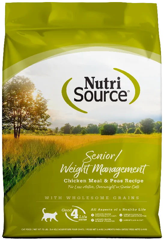 NutriSource Senior & Weight Management Cat Recipe 16lb (OLD)