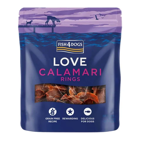 Fish4dogs - LOVE CALAMARI DOG TREATS - 60g