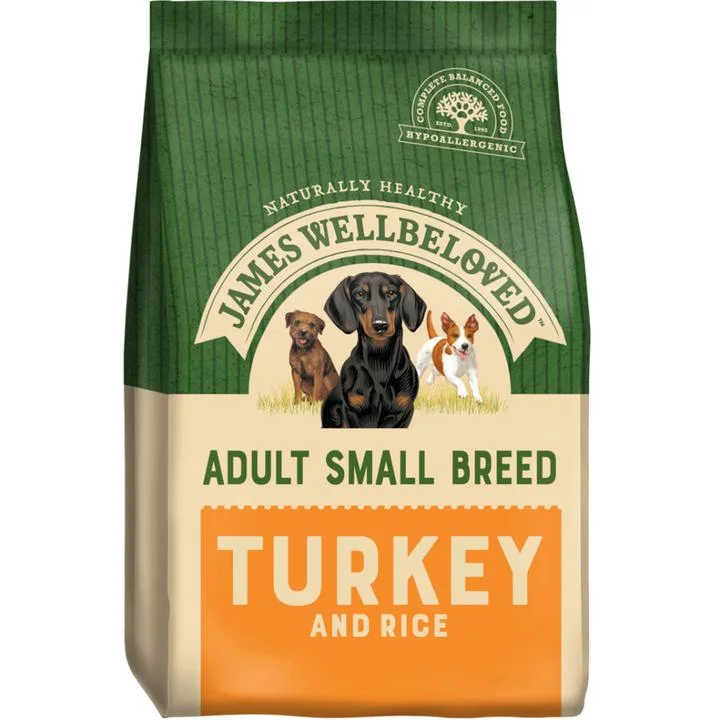 James Wellbeloved - Adult Small Breed Dog - Turkey & Rice - 1.5Kg