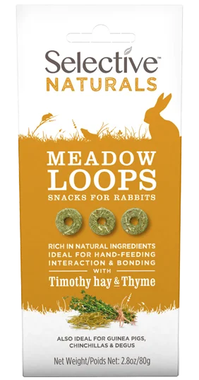 Selective Naturals - Meadow Loops Timothy Hay & Thyme for Rabbits - 80g